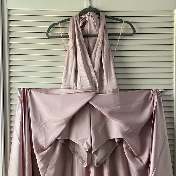 Pink Satin Shorts Dress - Picture 3 of 7